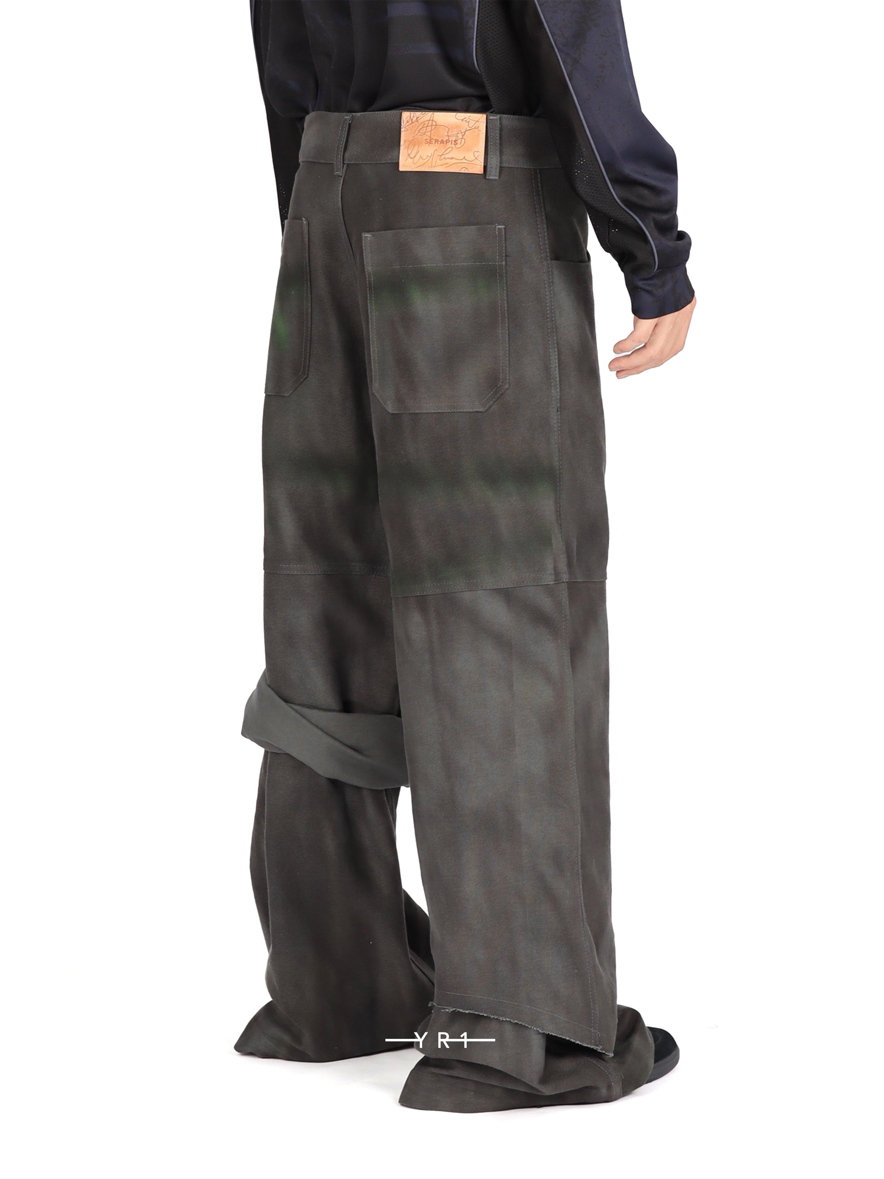 Printed Scrunch Layered Sailor Pants