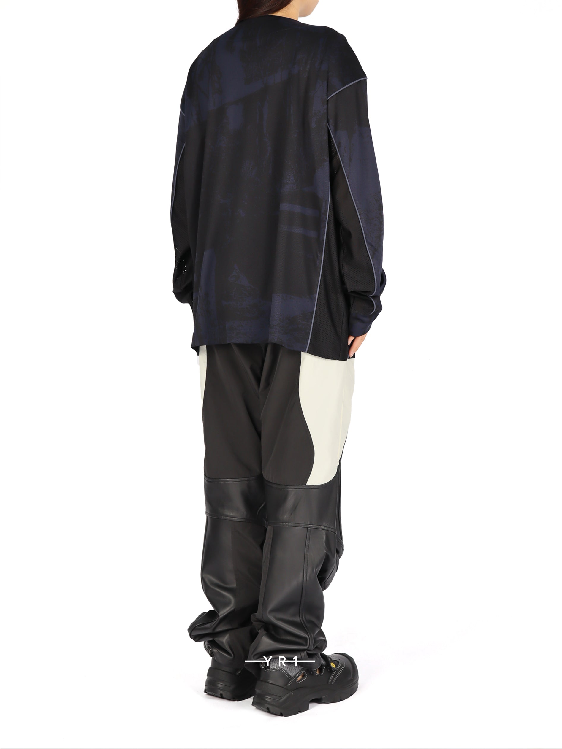 Navy Double V-Neck Football Top