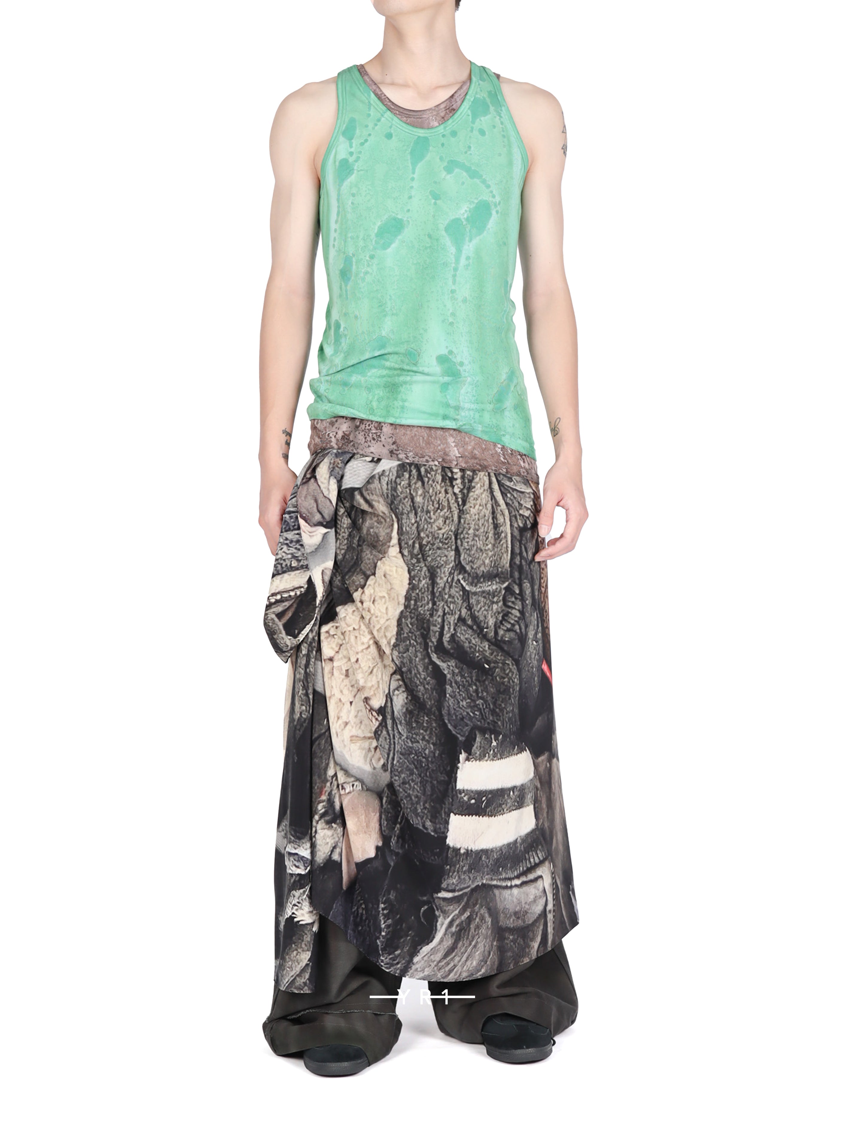 Mud / Mint Cotton Tank Top