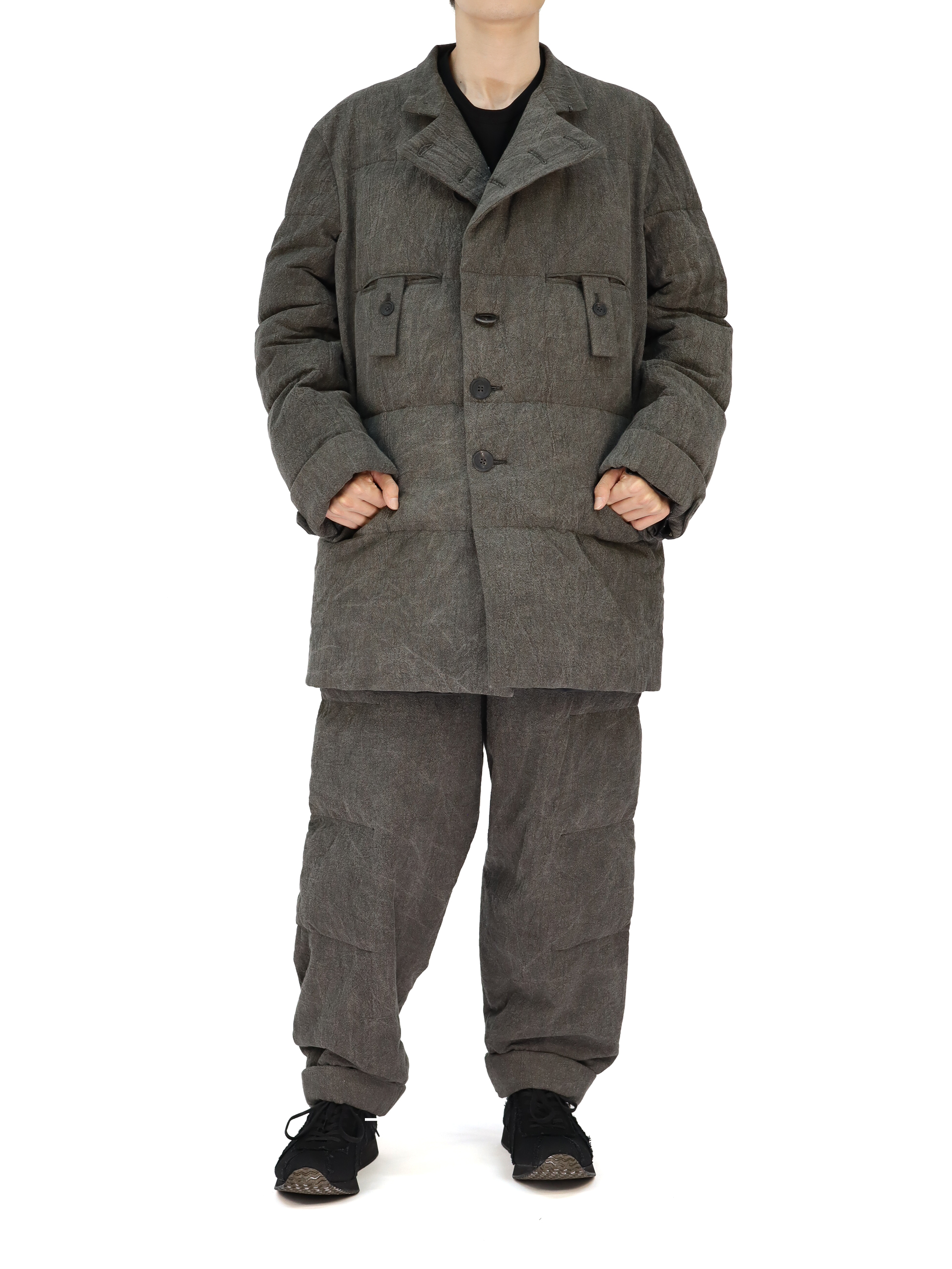 Horizontal Padded Long Jacket