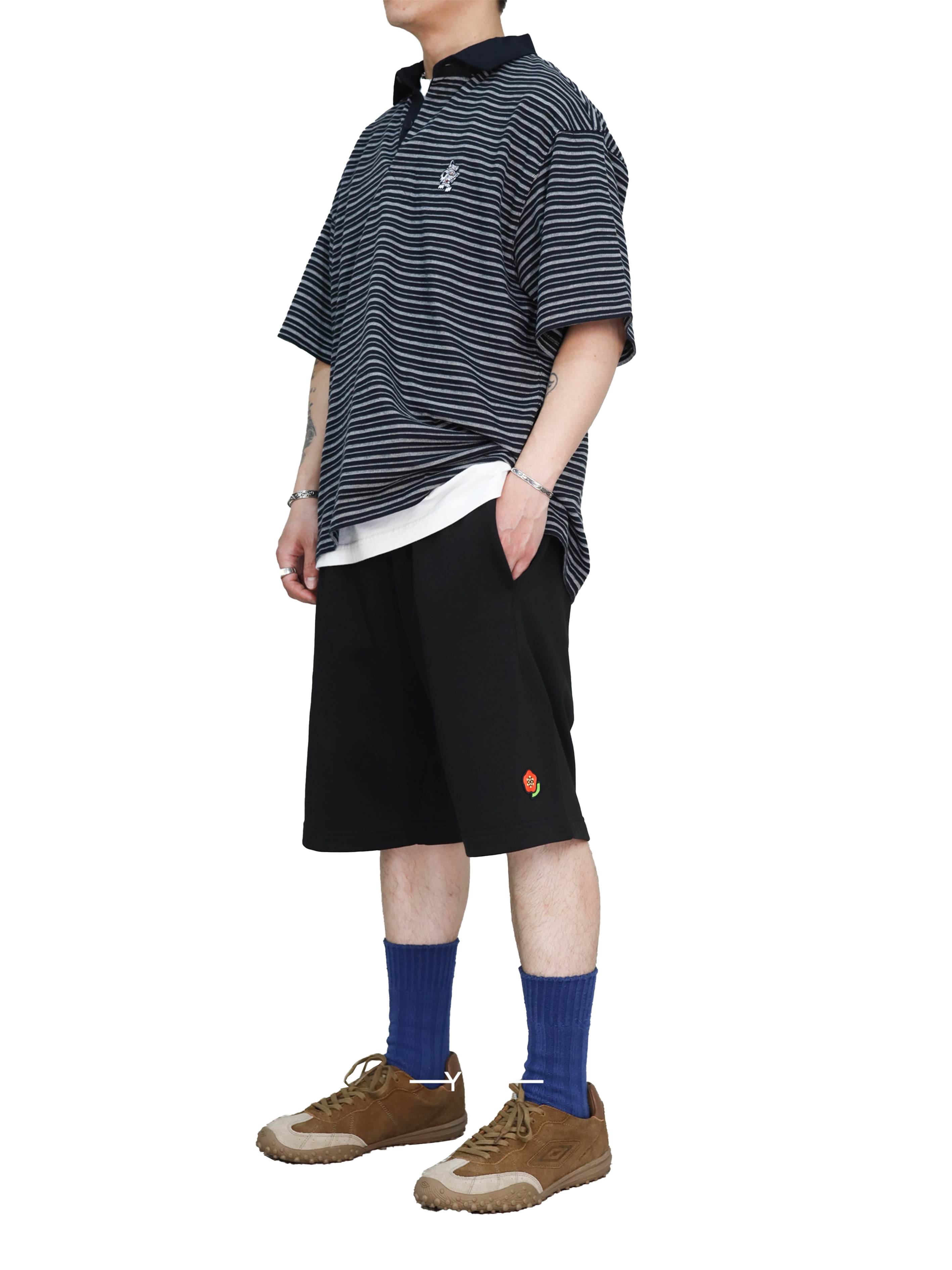 KZ Pop Embr'd Classic Shorts-99J