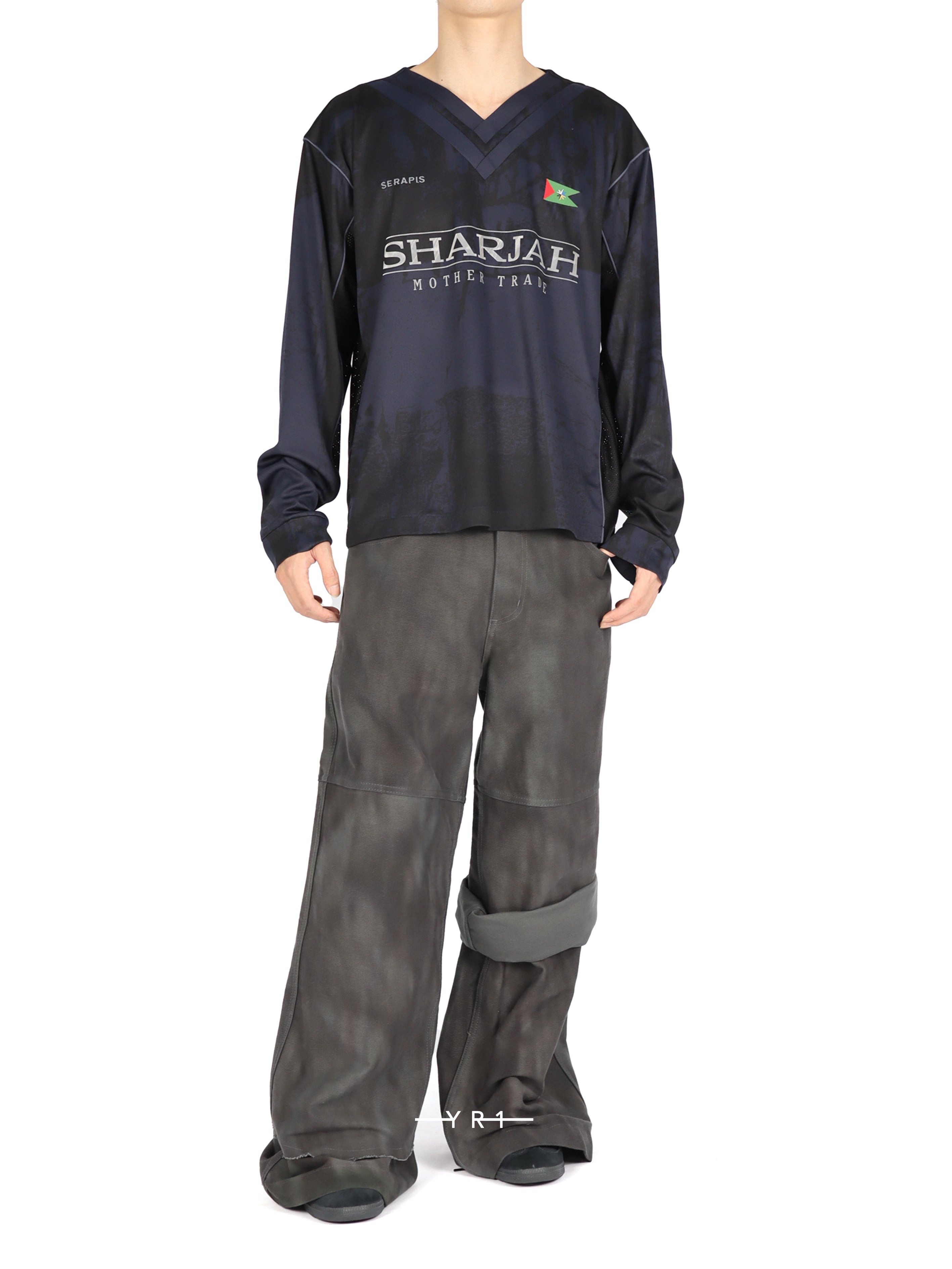 Printed Scrunch Layered Sailor Pants