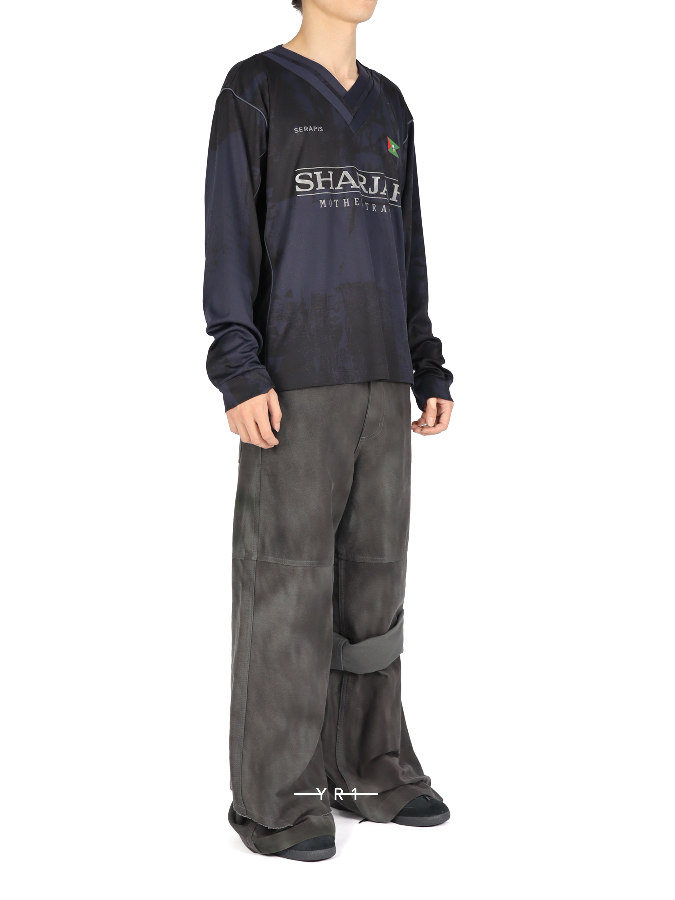 Printed Scrunch Layered Sailor Pants