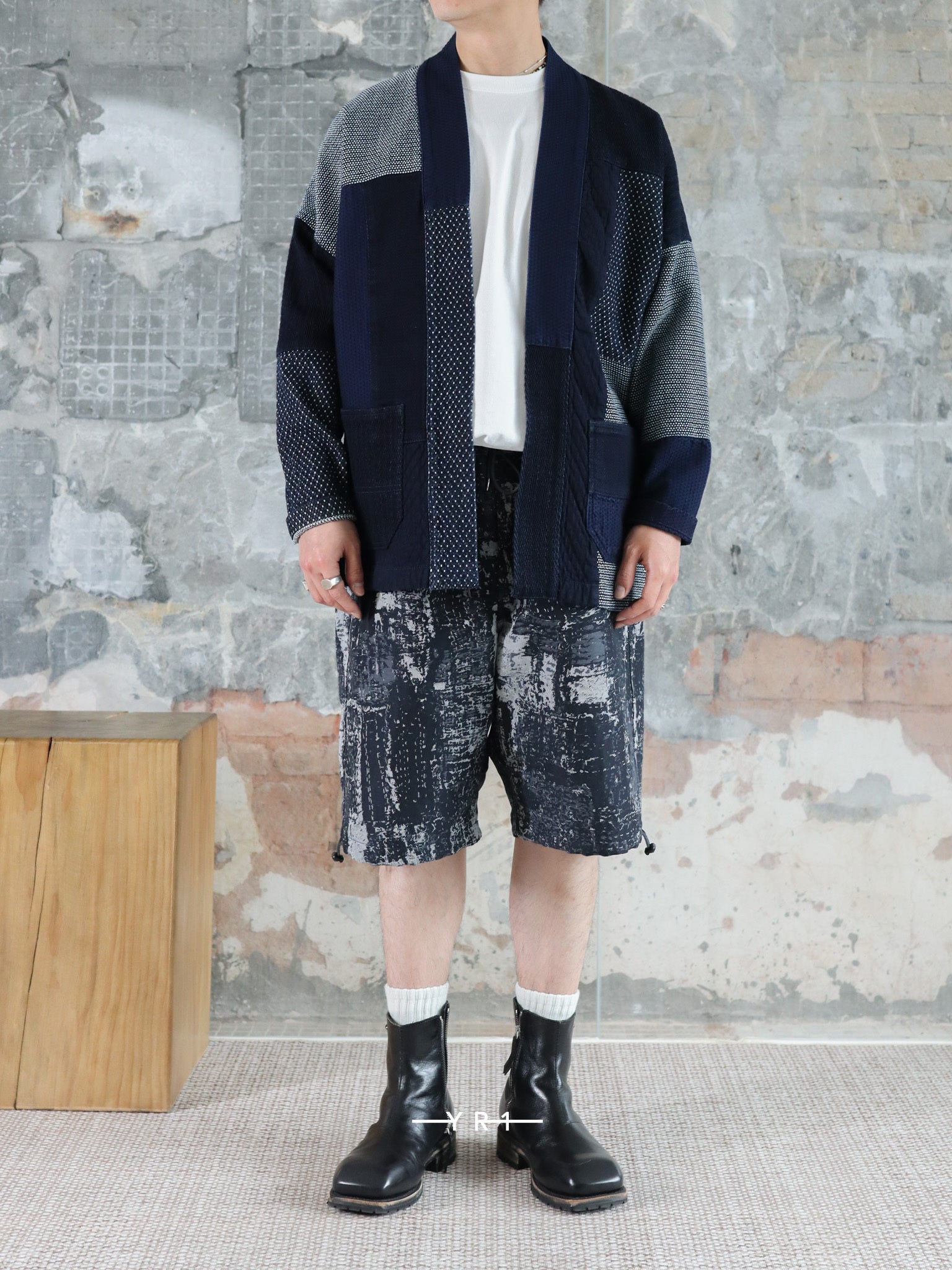 Patchwork Haori Jacket Rinse