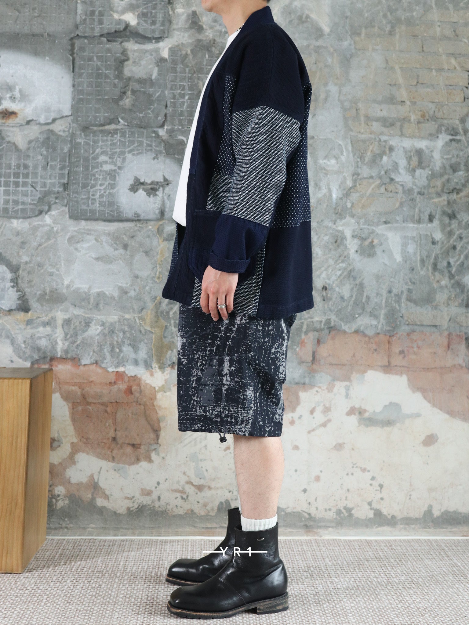Patchwork Haori Jacket Rinse