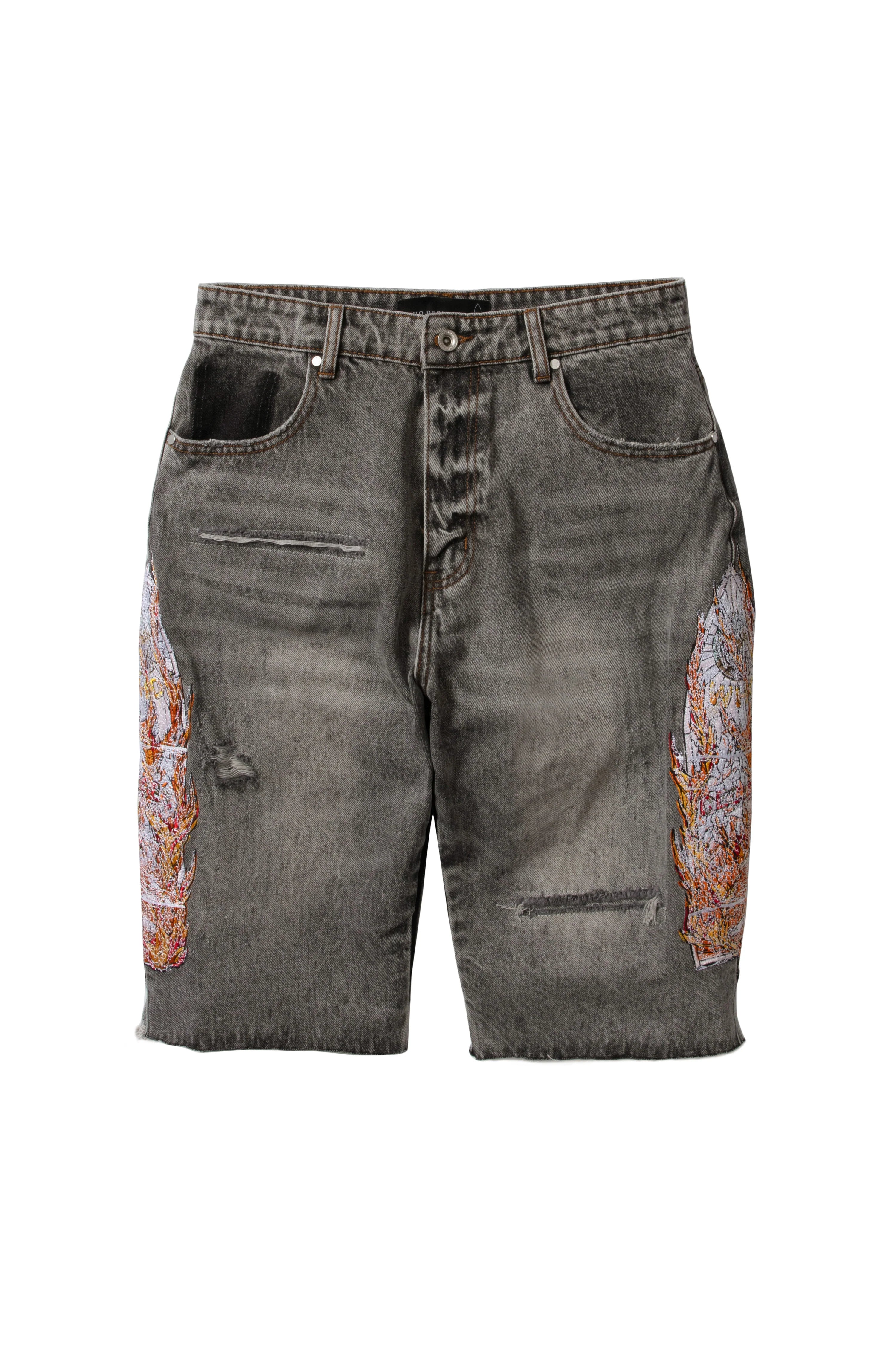 Flame Glass Knee Cover Short