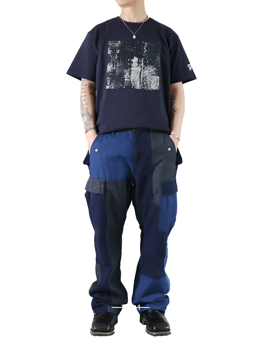 Patchwork Cargo Pants Rinse