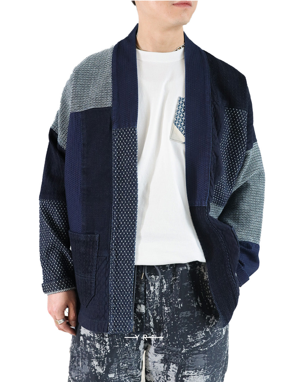 Patchwork Haori Jacket Rinse