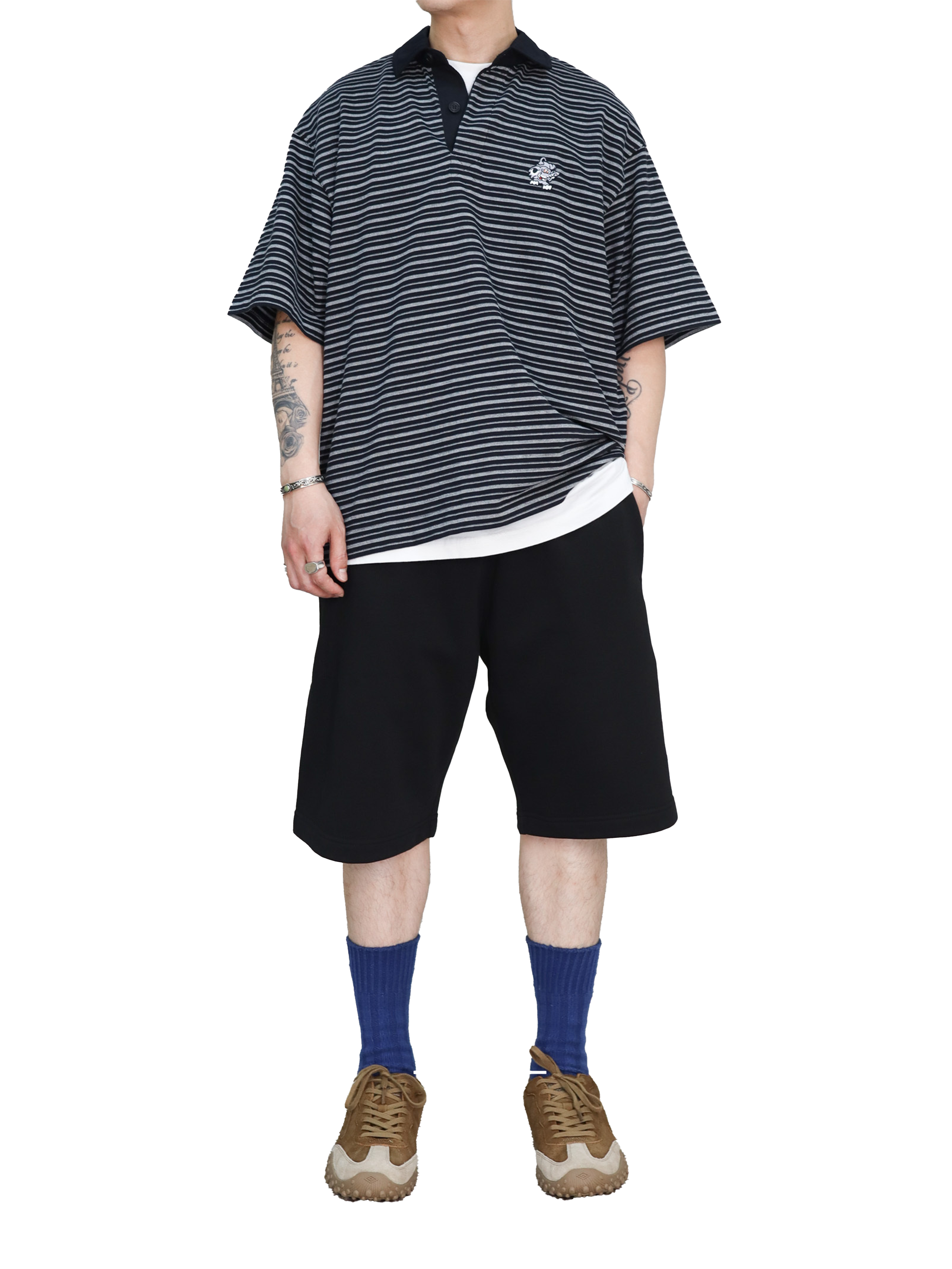 KZ Pop Embr'd Classic Shorts-99J