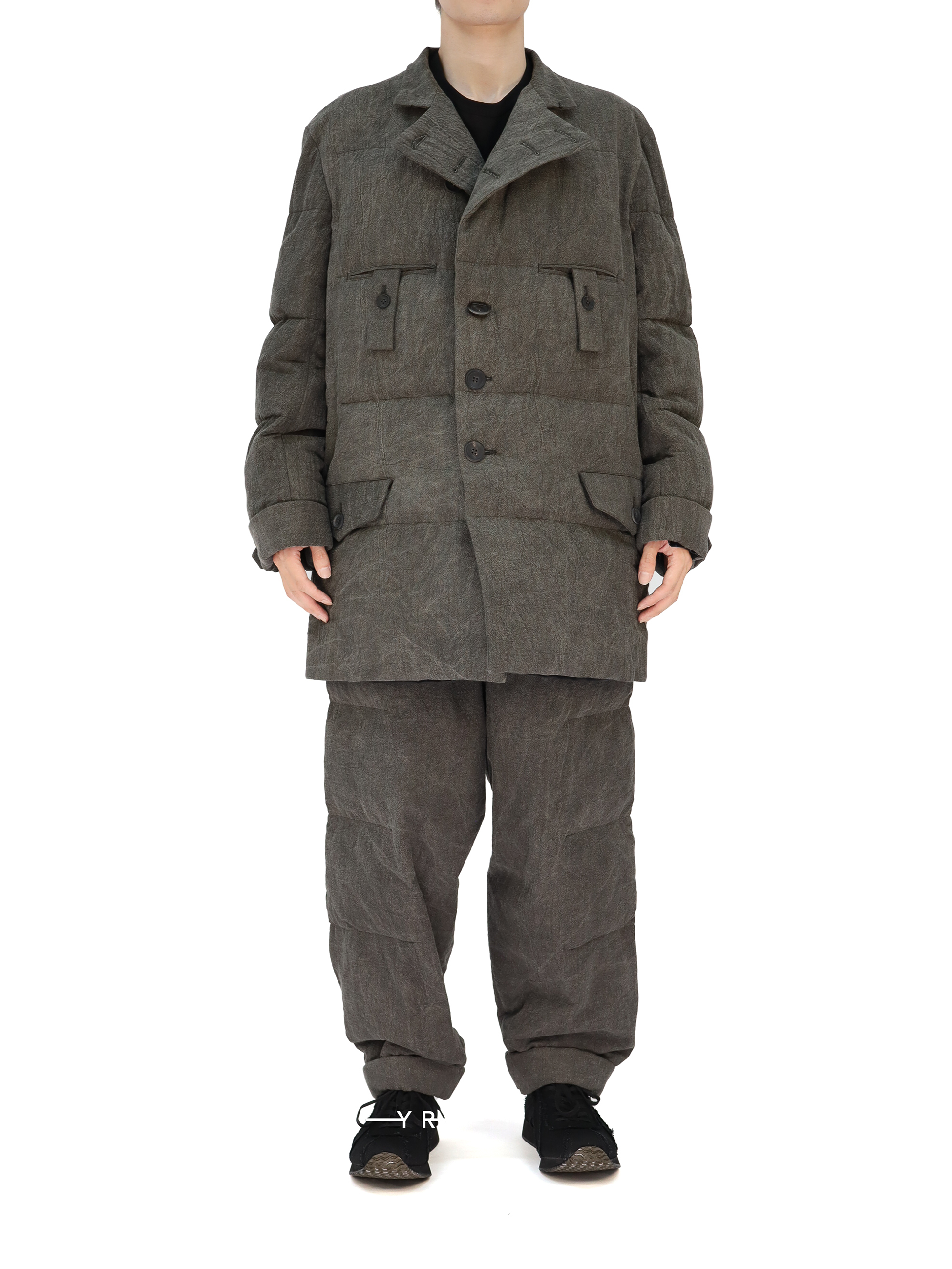 Horizontal Padded Long Jacket