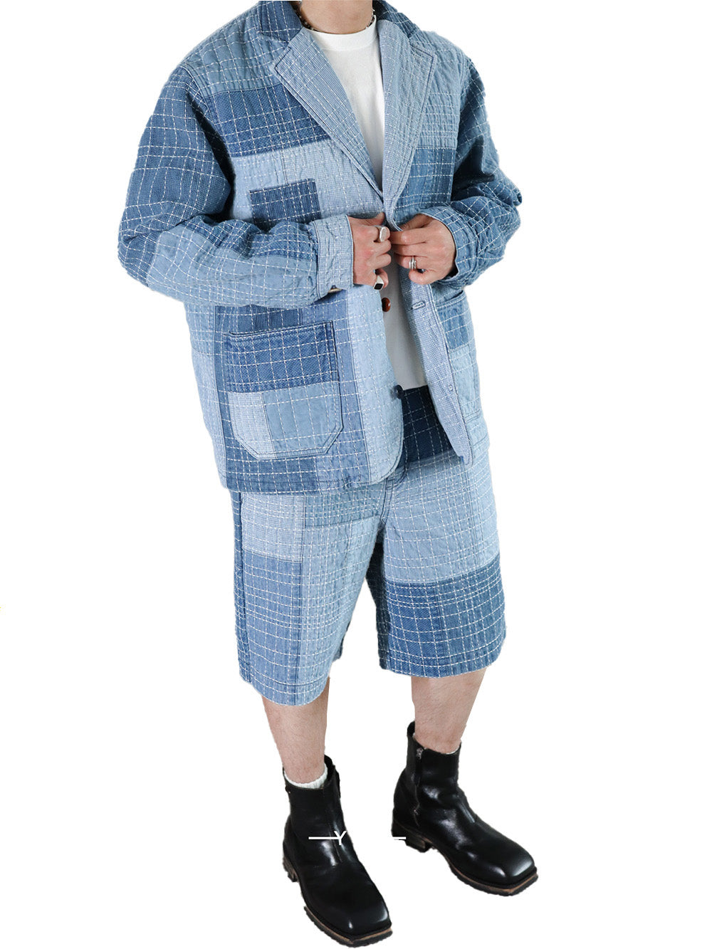 Sashiko Lapel Jacket 7Yr Wash