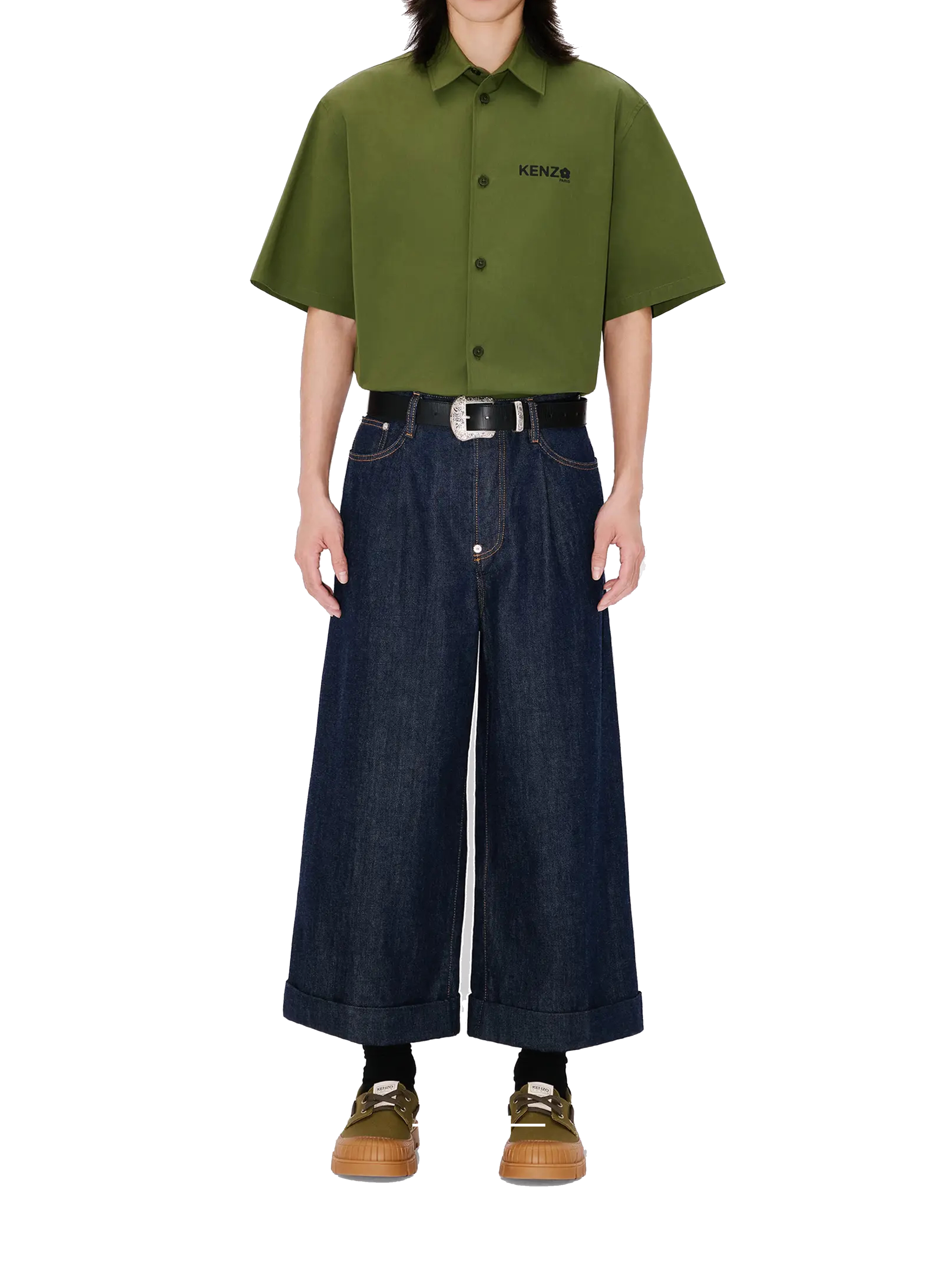 Three Quarter Buggy Fit Jeans