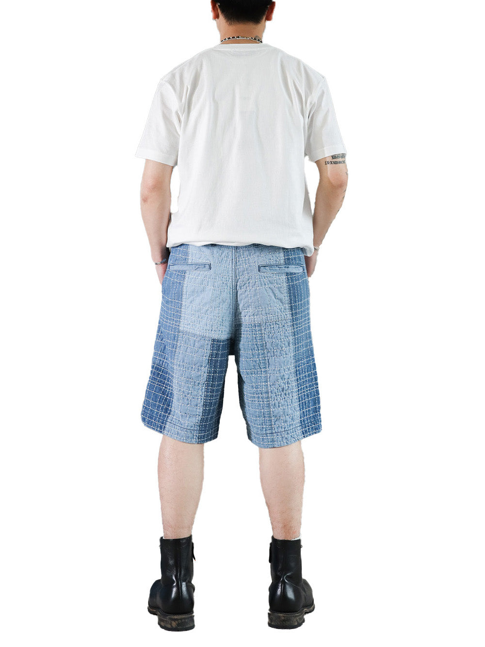 Sashiko Patchwork Short Pants 7Yr Wash
