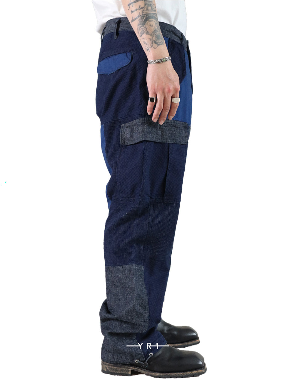 Patchwork Cargo Pants Rinse