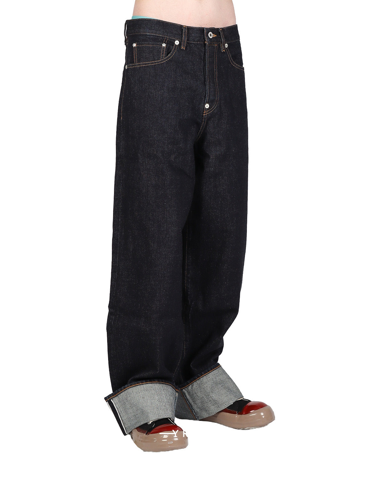 Turn Up Wide Fit Jeans