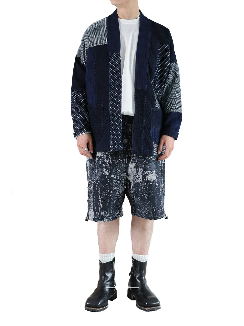 Patchwork Haori Jacket Rinse