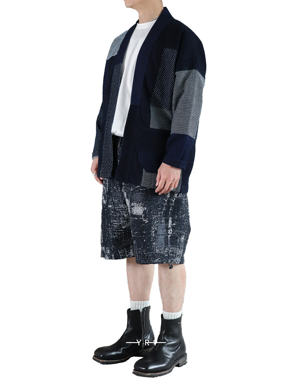 Patchwork Haori Jacket Rinse