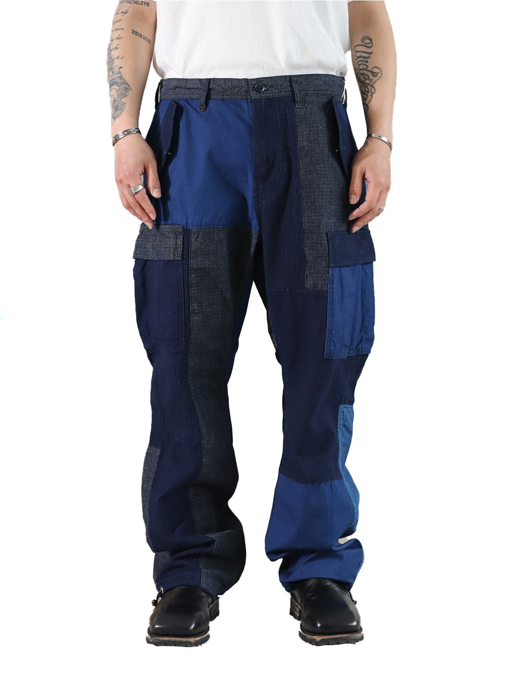 Patchwork Cargo Pants Rinse