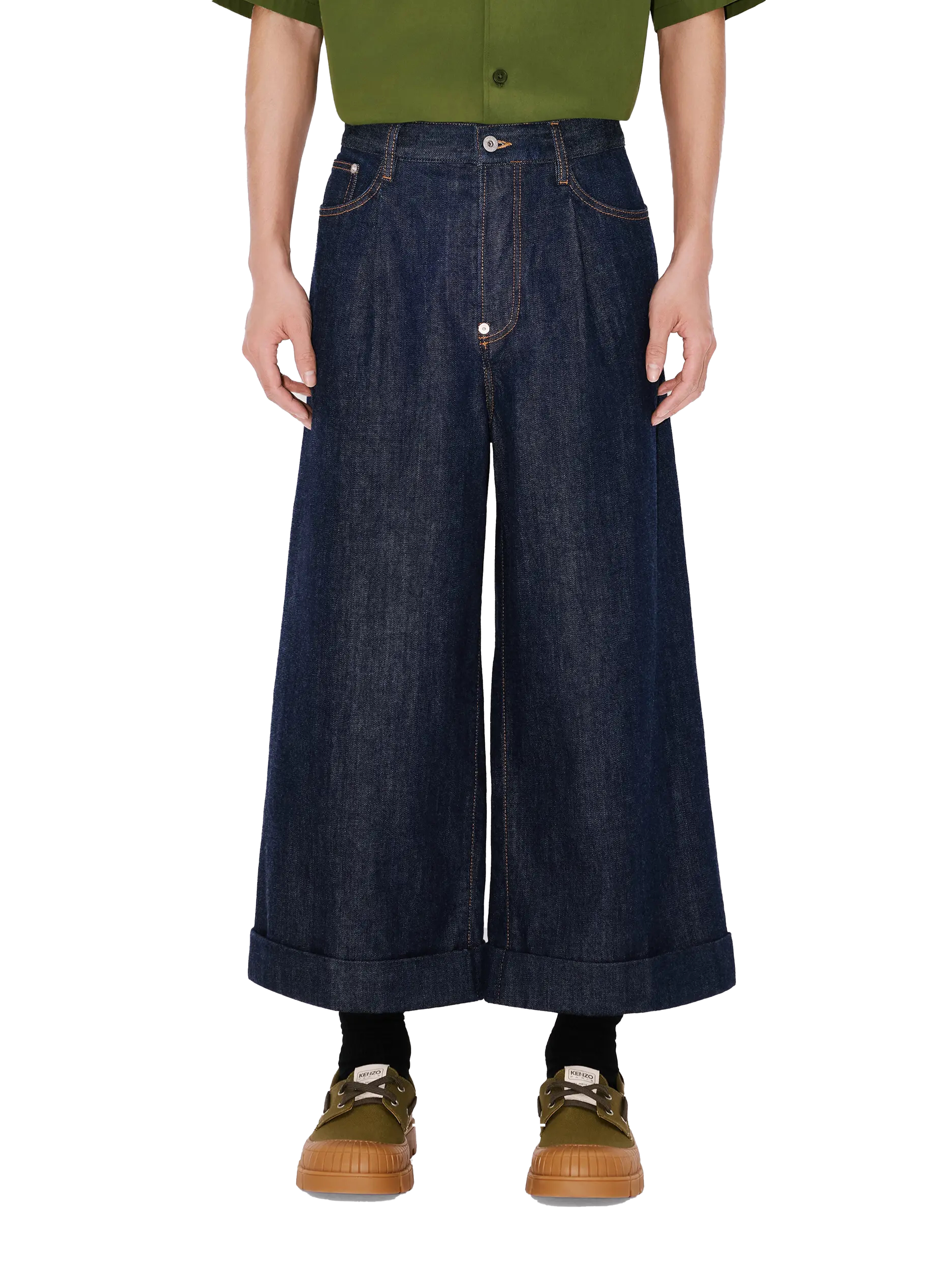 Three Quarter Buggy Fit Jeans