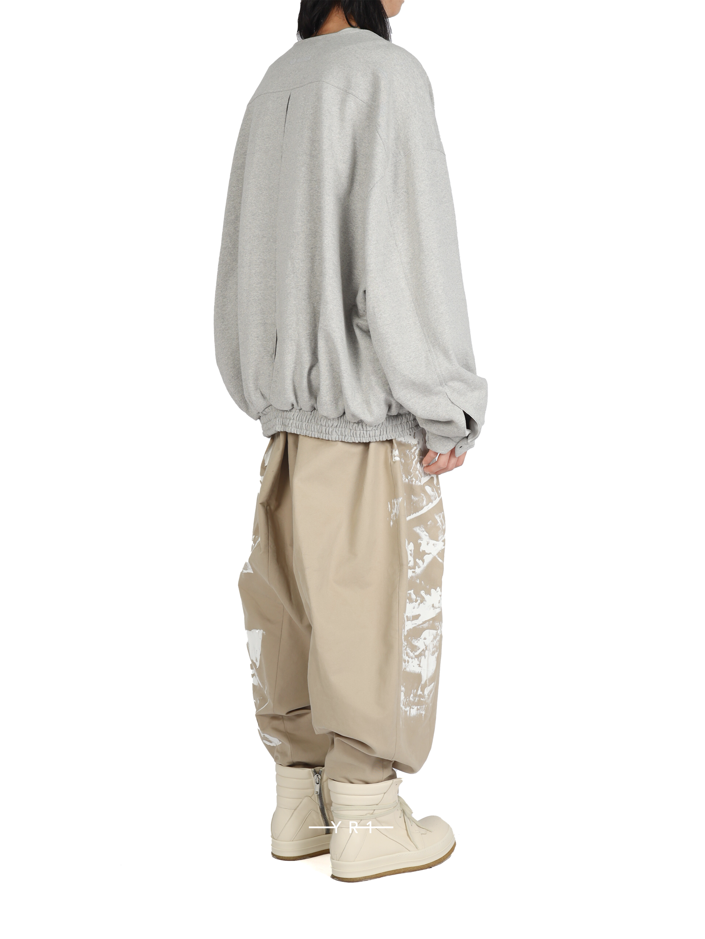 Embroidered Sweatshirt-Medium Grey