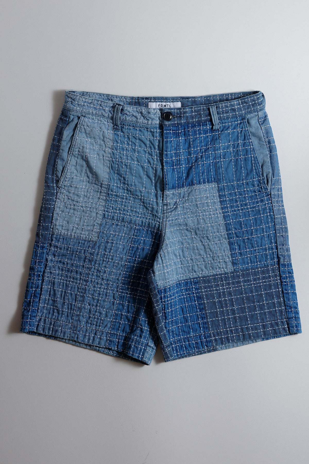 Sashiko Patchwork Short Pants 7Yr Wash