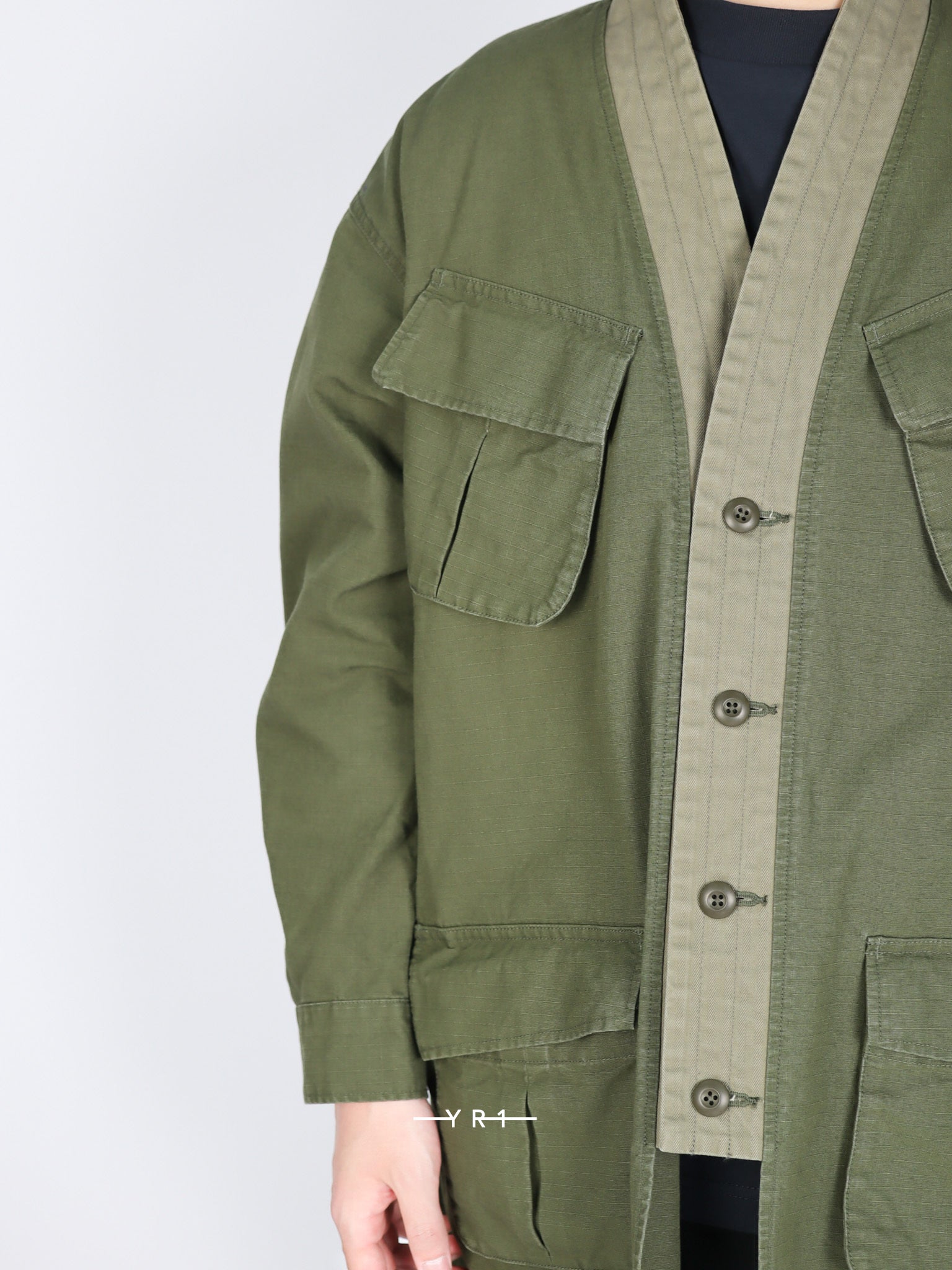 Haori Jungle Long Jacket Rinse