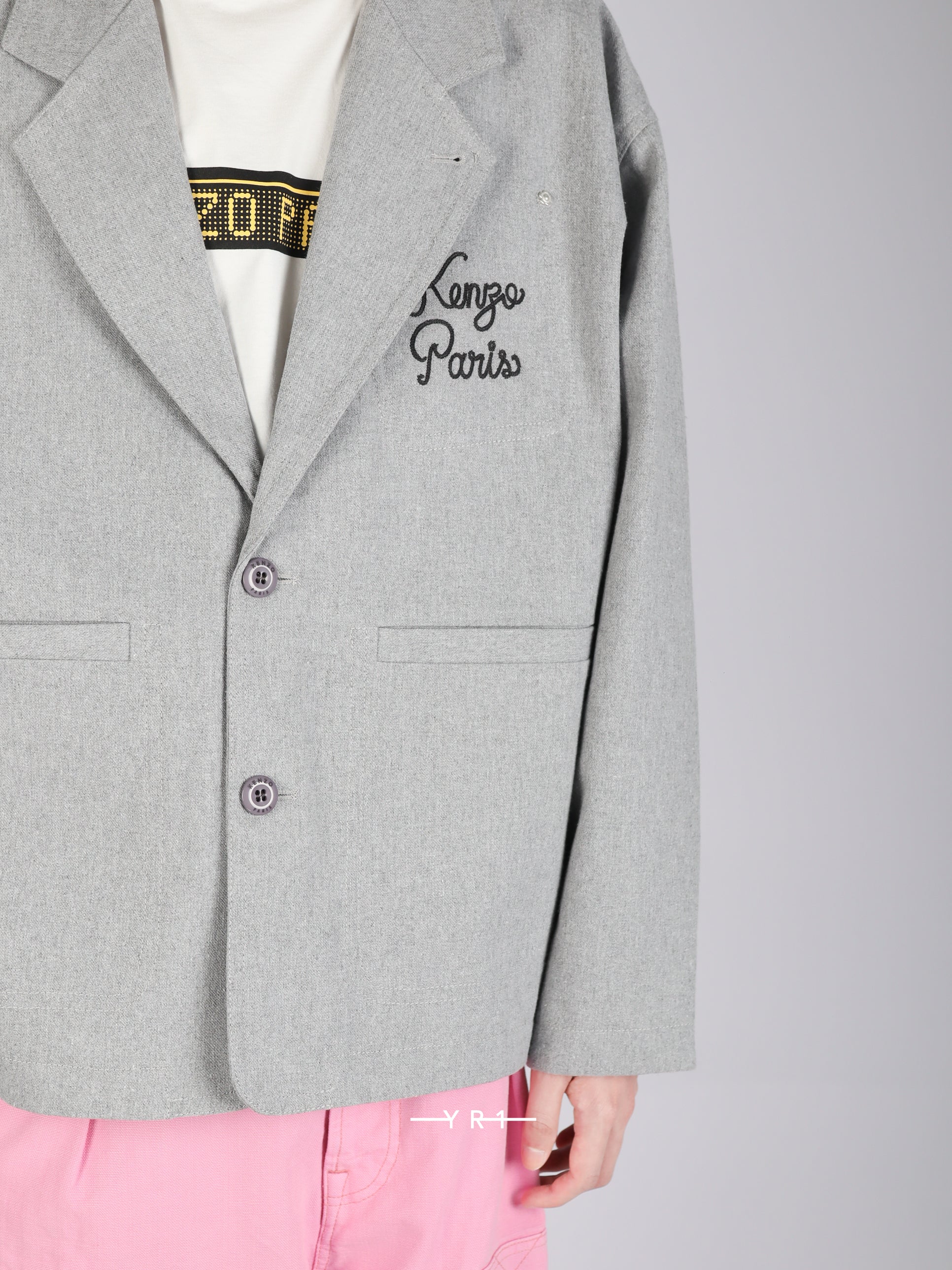 KENZO Paris workwear jacket fabric detail
