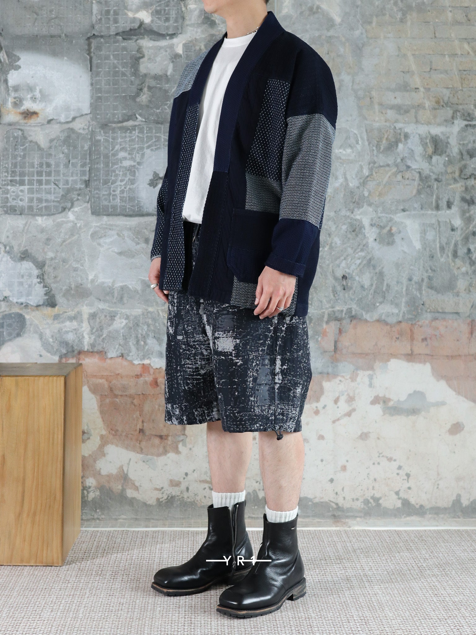 Patchwork Haori Jacket Rinse