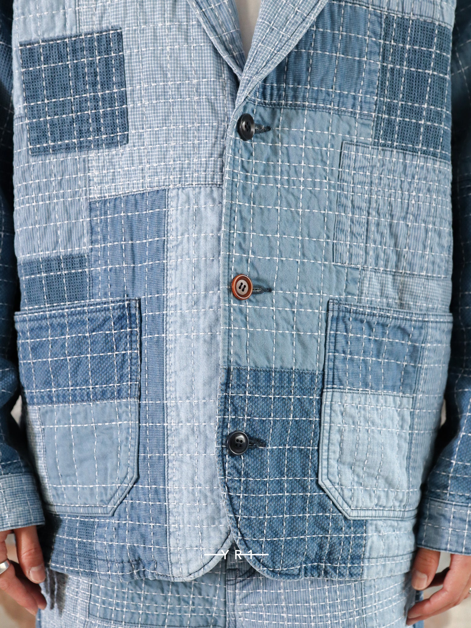 Sashiko Lapel Jacket 7Yr Wash