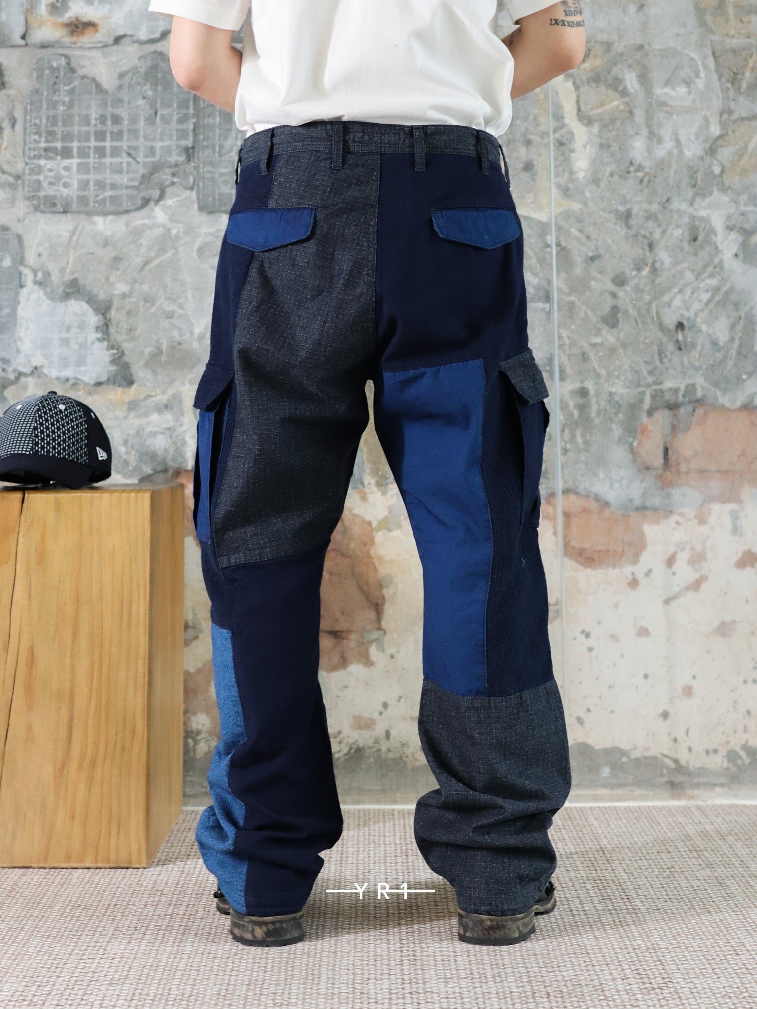 Patchwork Cargo Pants Rinse