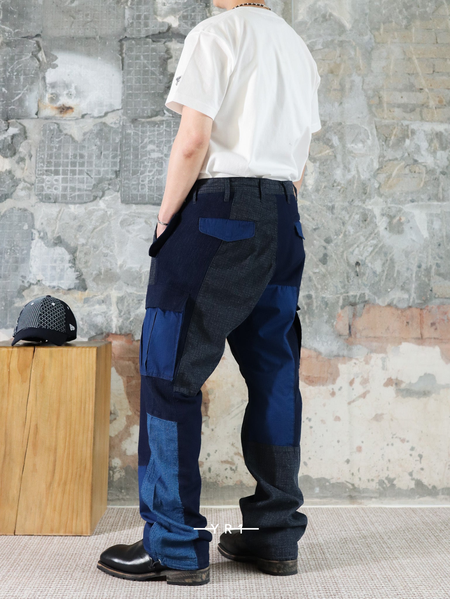 Patchwork Cargo Pants Rinse