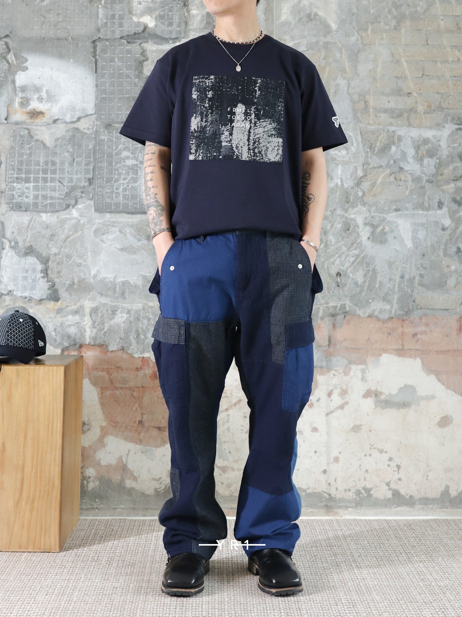 Patchwork Cargo Pants Rinse