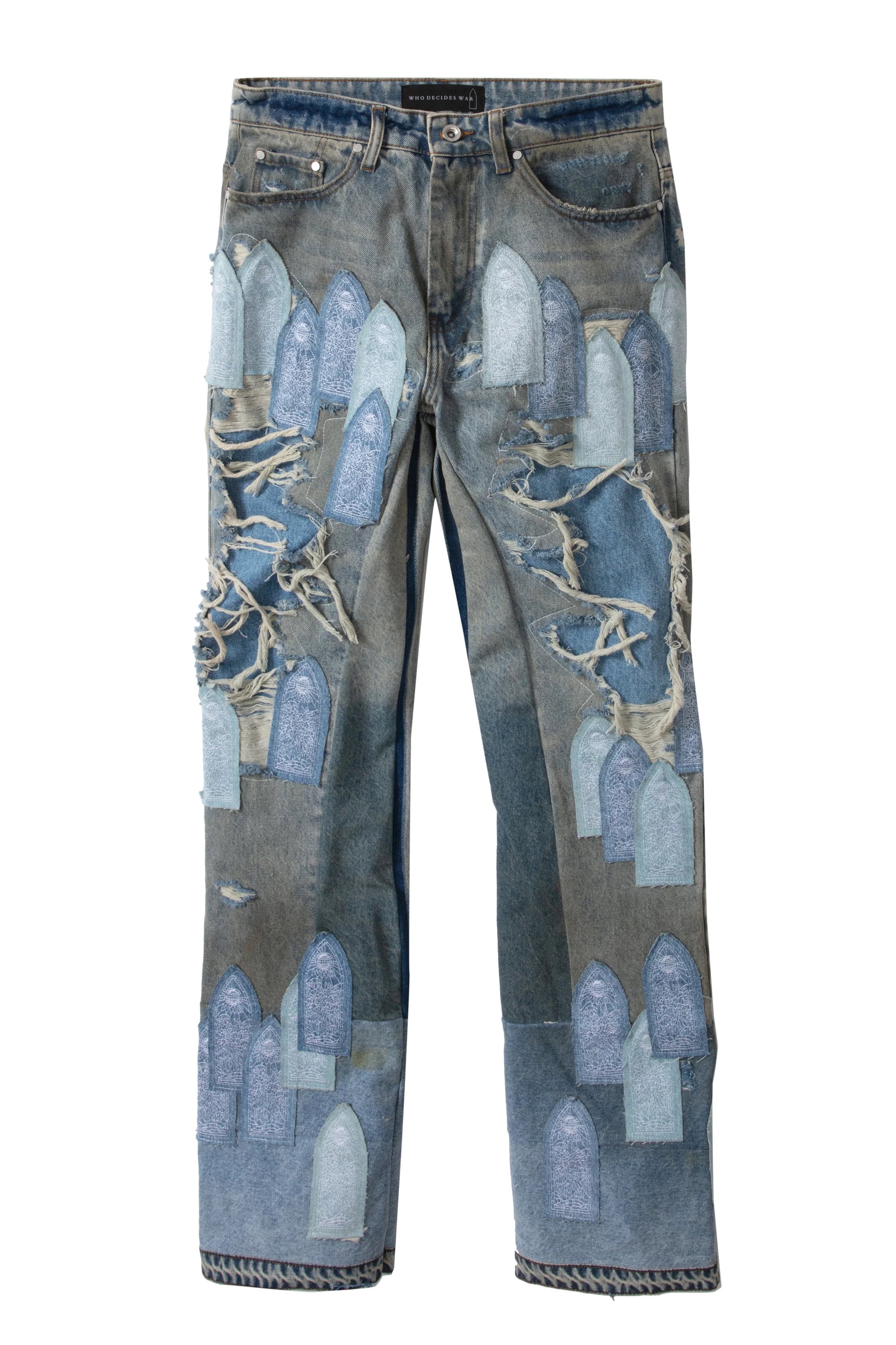 Patched Arch Repaired Blowout Denim