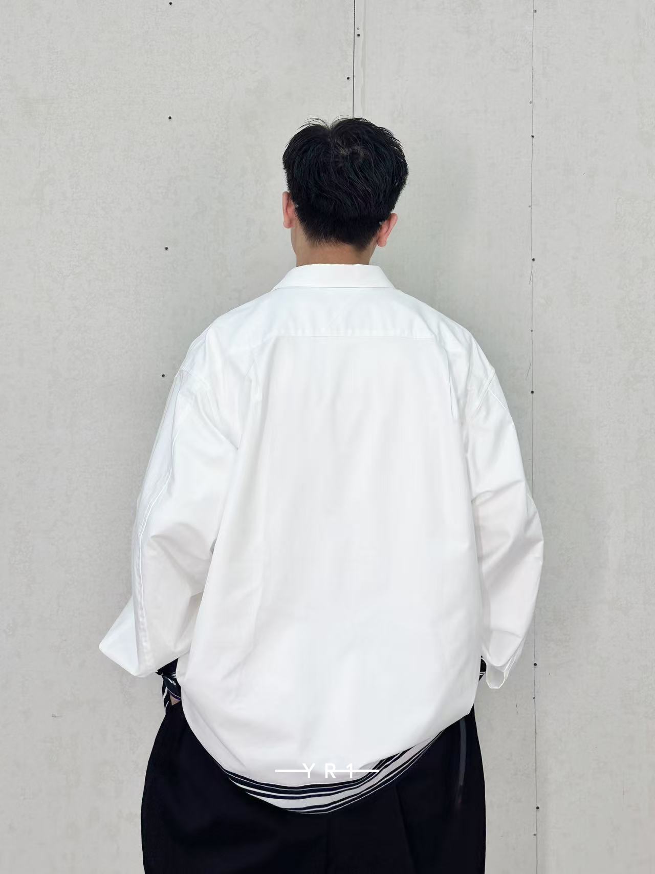 Wide Gusset Sleeve Box Stripe Shirt